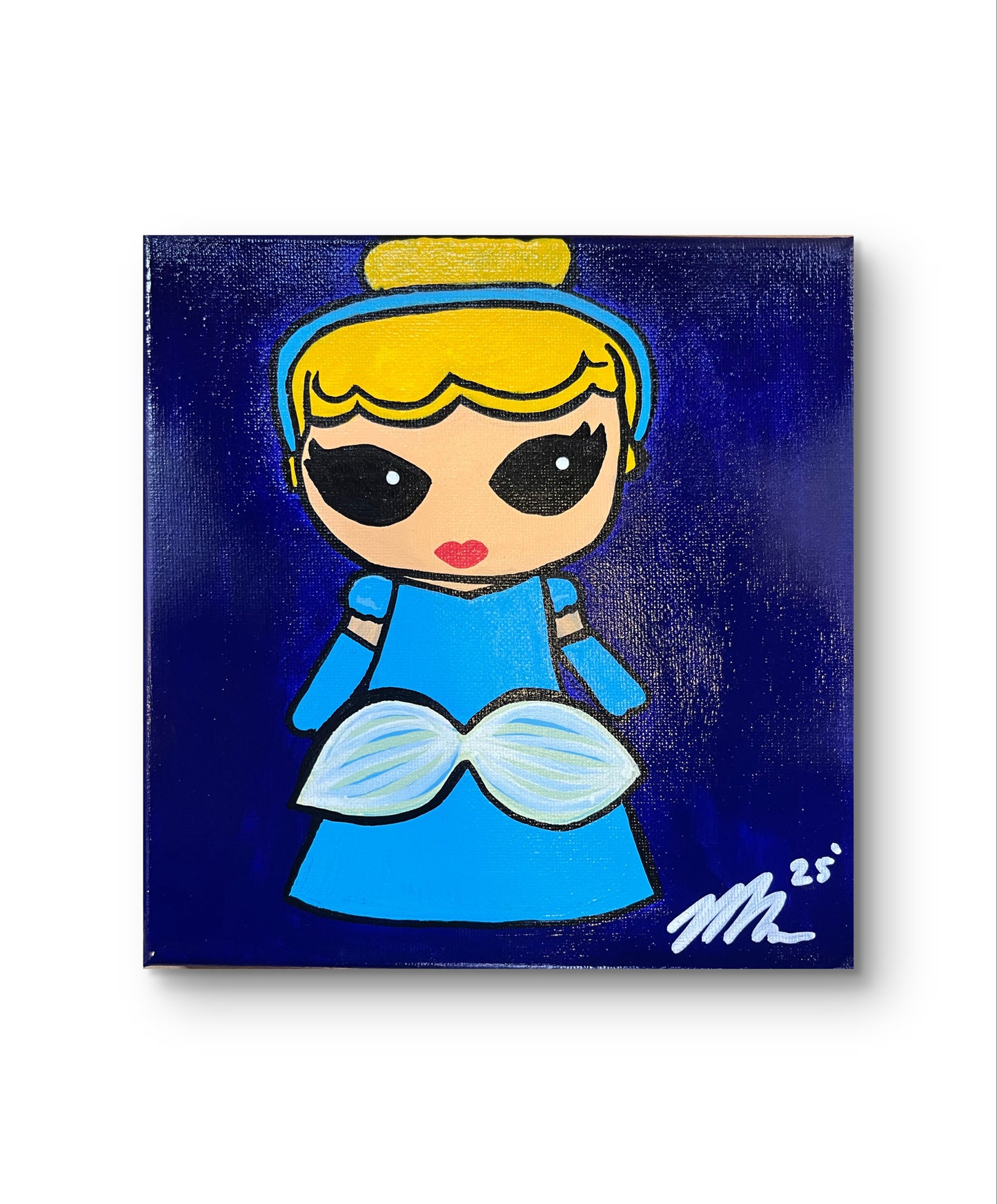 “Cinderella” - 8x8 Canvas Painting - Disney Princess