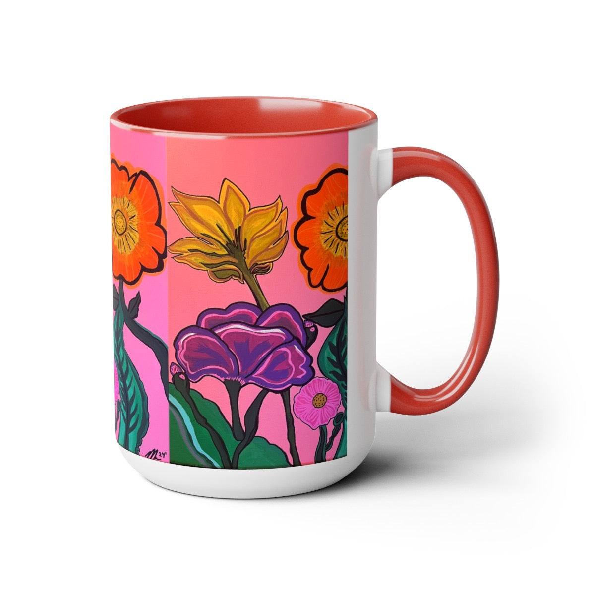 Pink Flower - Ceramic 15oz Mug