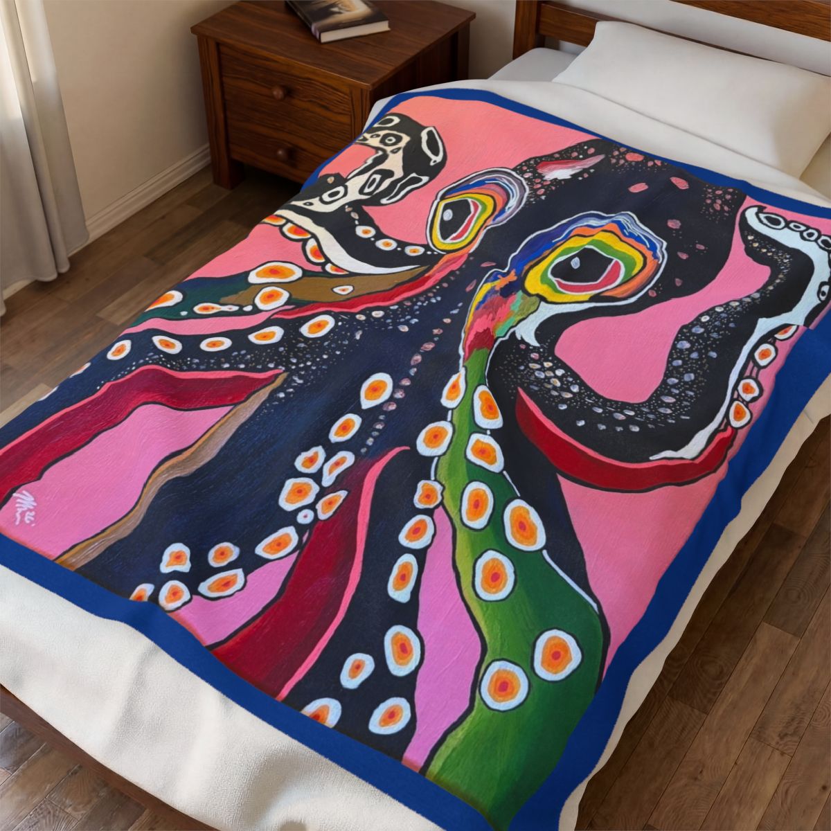 Pulpo Pop (Octopus Pop) Velveteen 50x60 Throw Blanket