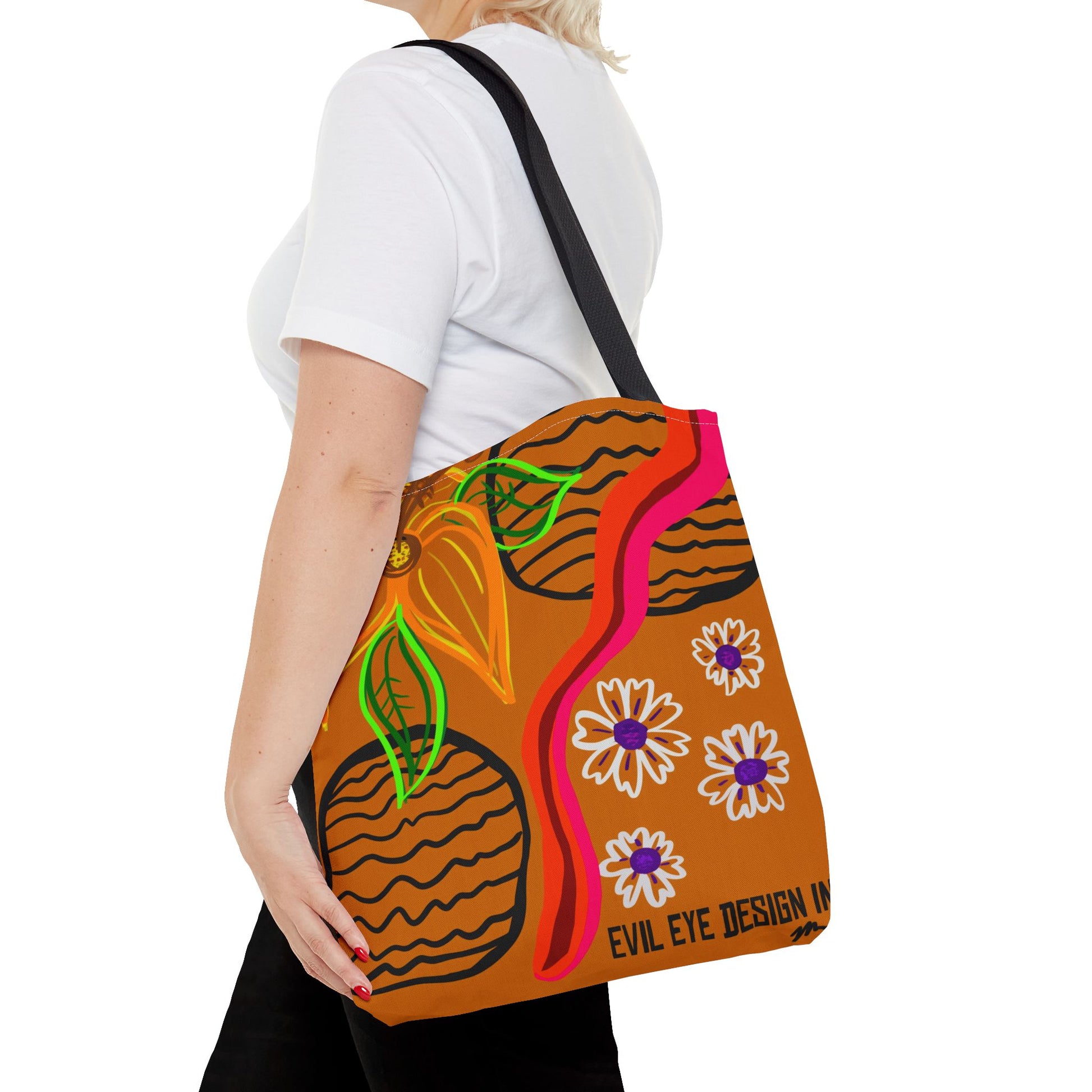 Tote Bag 16x16 - Floral Print - Boho design