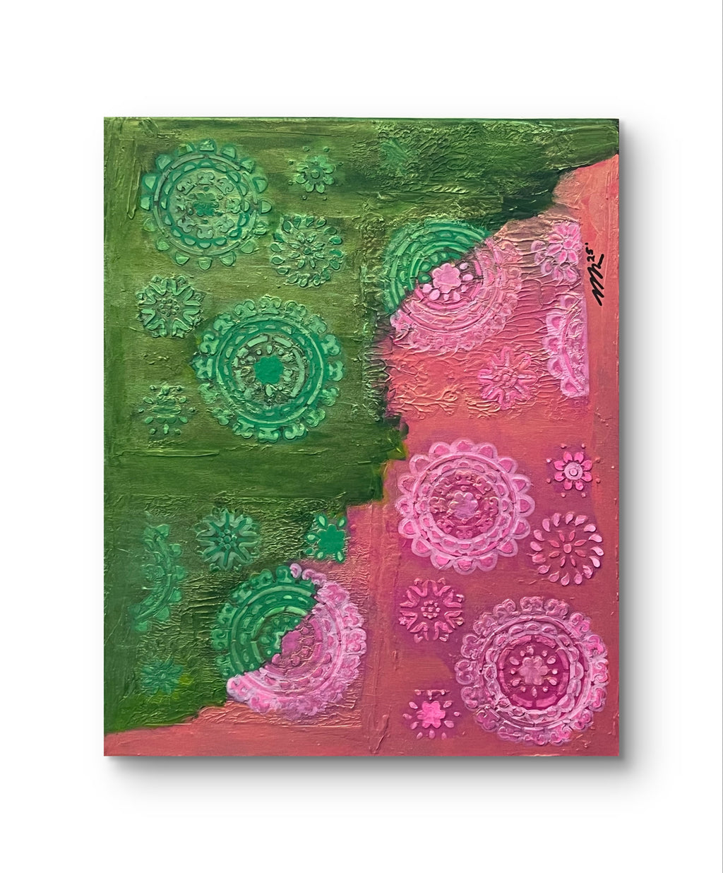 “Wicked inspiration” - 16x20 canvas - Acrylic painting & molding paste