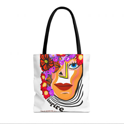 Inspire - Tote Bag 16x16 - Boho Retro Fashion