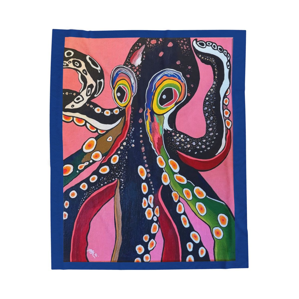 Pulpo Pop (Octopus Pop) Velveteen 50x60 Throw Blanket