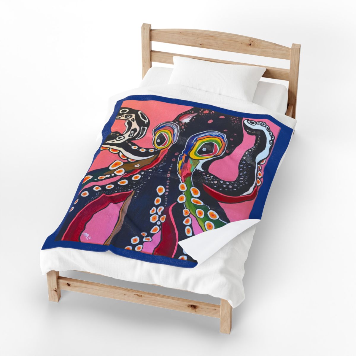 Pulpo Pop (Octopus Pop) Velveteen 50x60 Throw Blanket