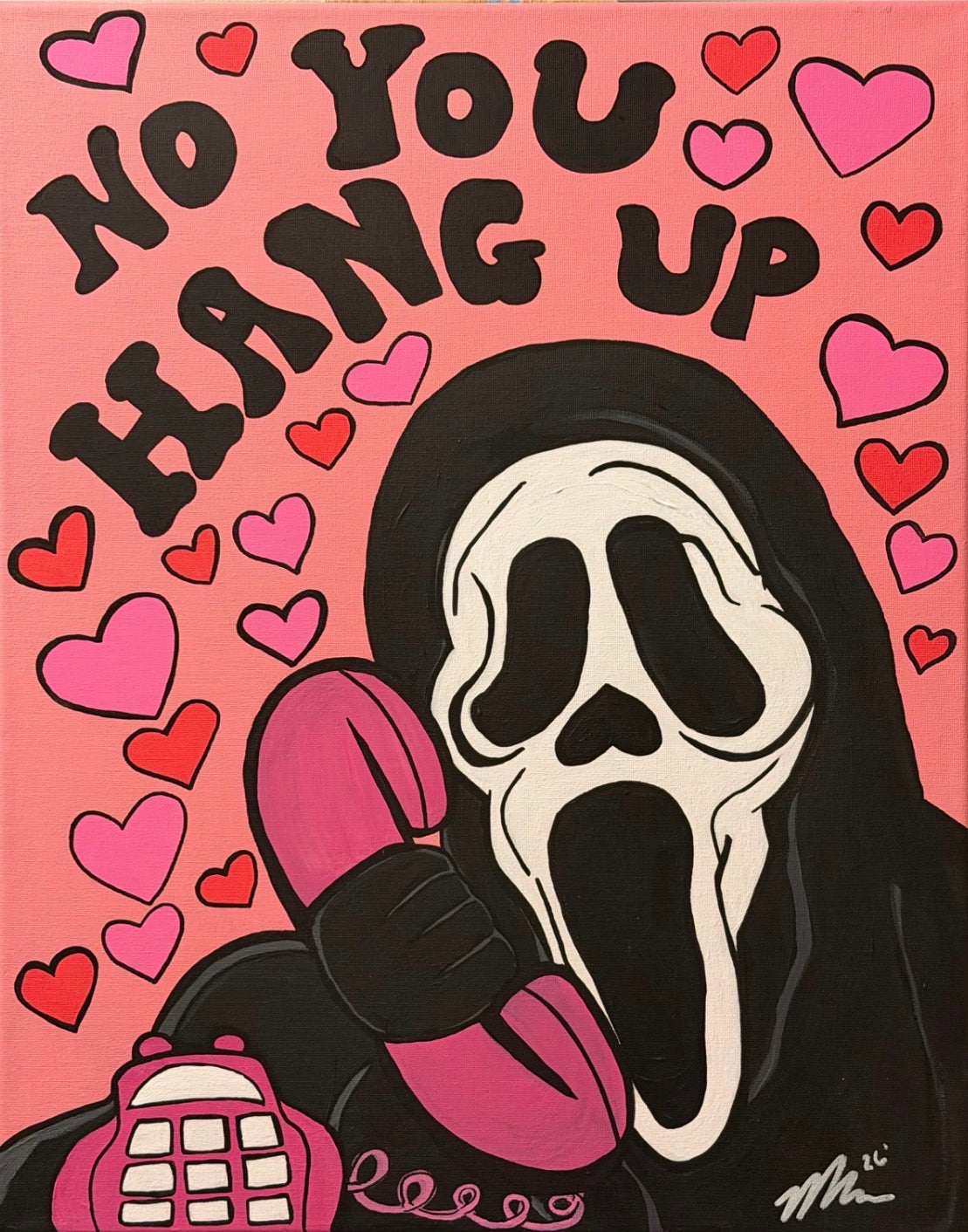 “Ghostface Killer - No You Hang Up” Acrylic Painting on 16x20 canvas