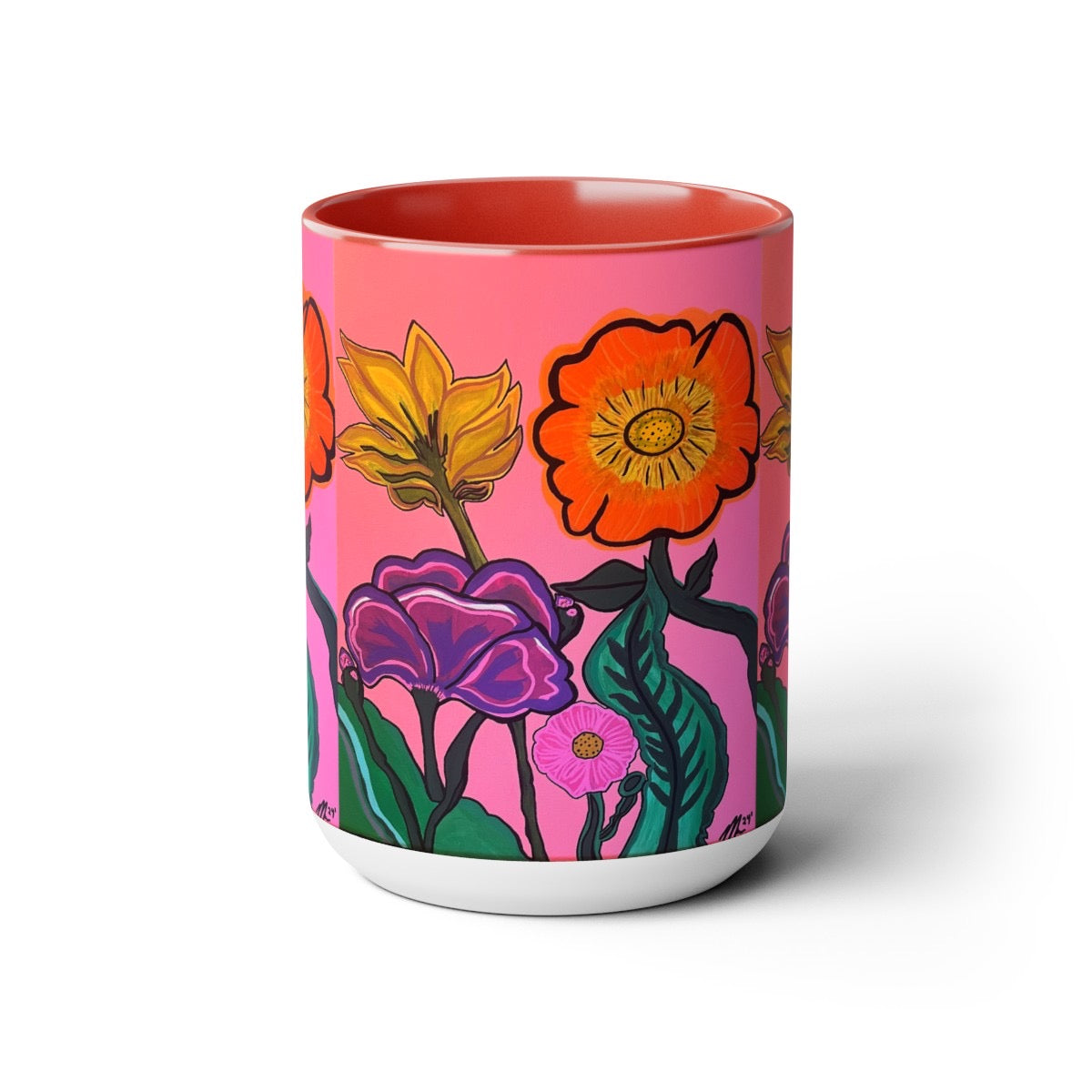 Pink Flower - Ceramic 15oz Mug