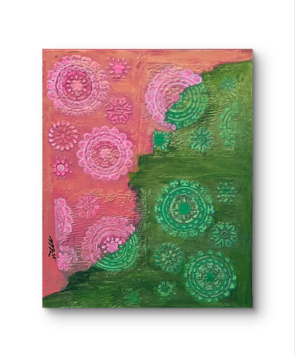 “Wicked inspiration” - 16x20 canvas - Acrylic painting & molding paste