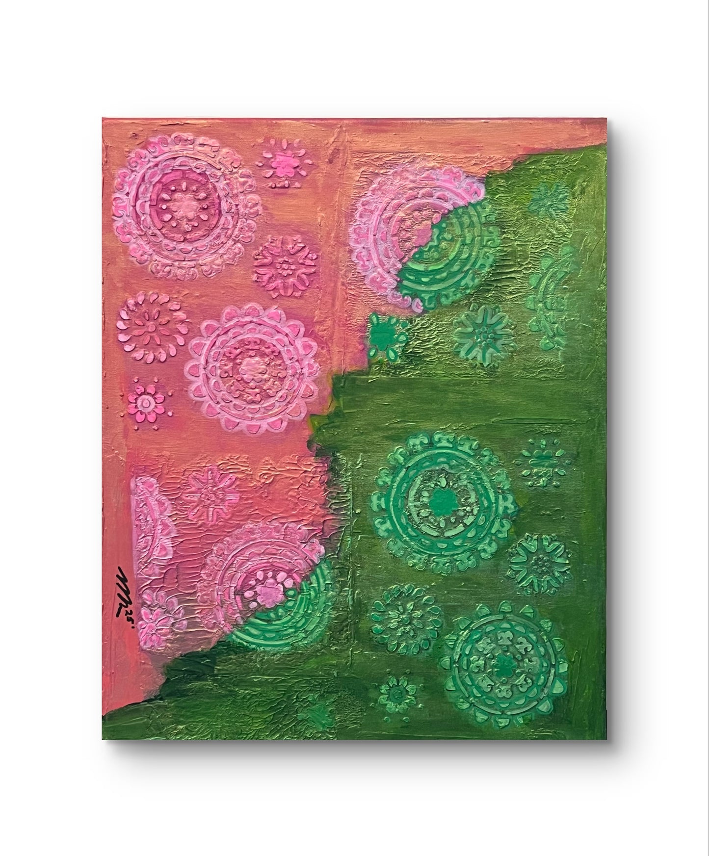 “Wicked inspiration” - 16x20 canvas - Acrylic painting & molding paste