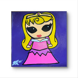 “Princess Aurora” 8x8 Canvas Painting - Sleeping Beauty - Disney Princess