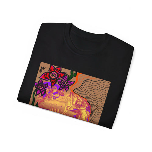 Birth of Venus - Vibrant - Black Unisex graphic t-shirt