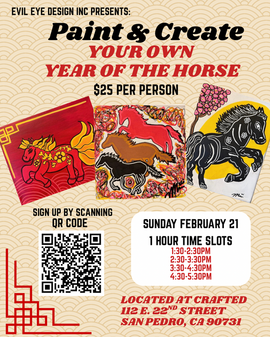 Paint & Create your own Year of  the Horse - 2/21 - Choose a time slot