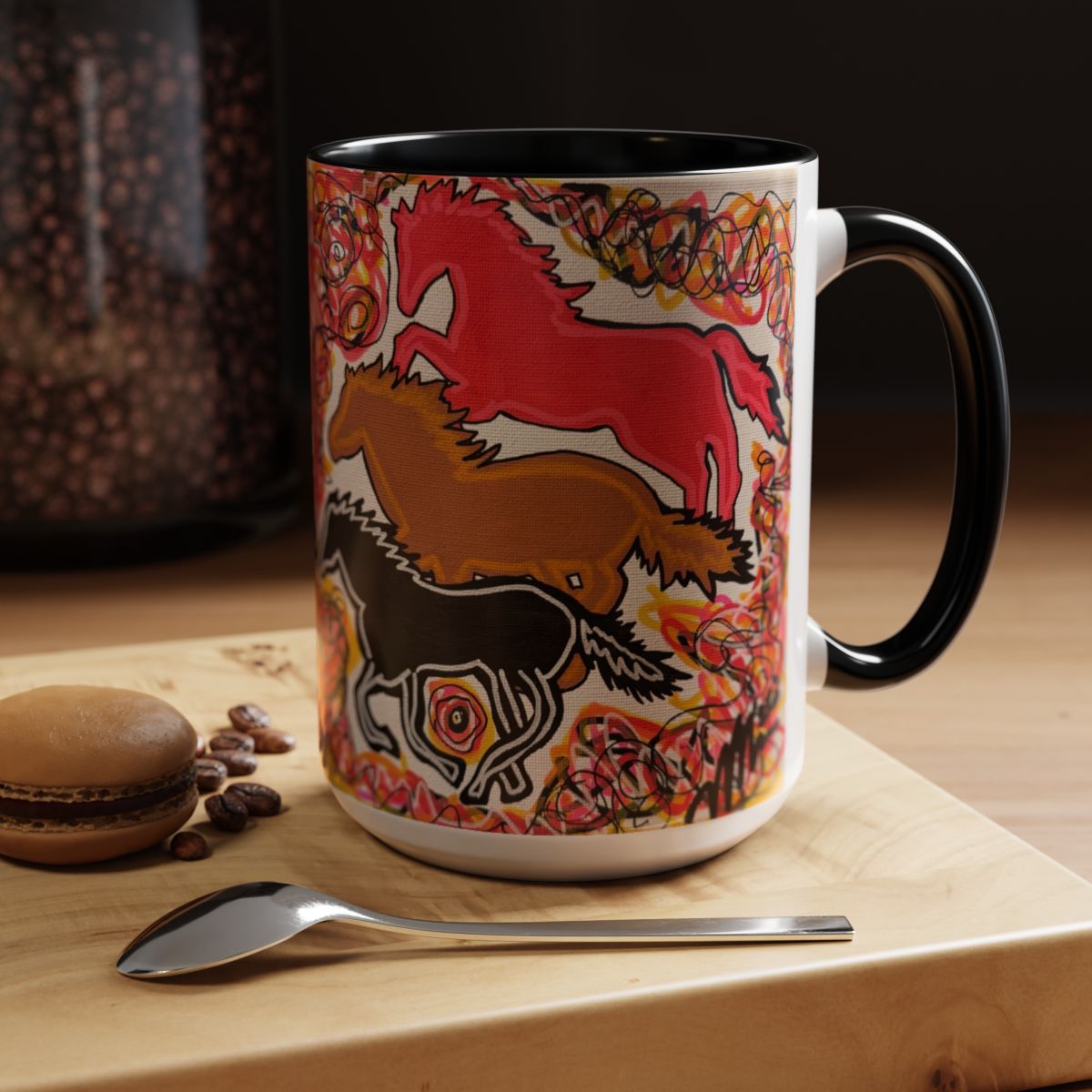 Abstract Year of the Horse 2026 - 15oz Ceramic Mug
