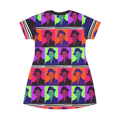 Frank Sinatra Retro Pop Art - AOP T-Shirt Dress