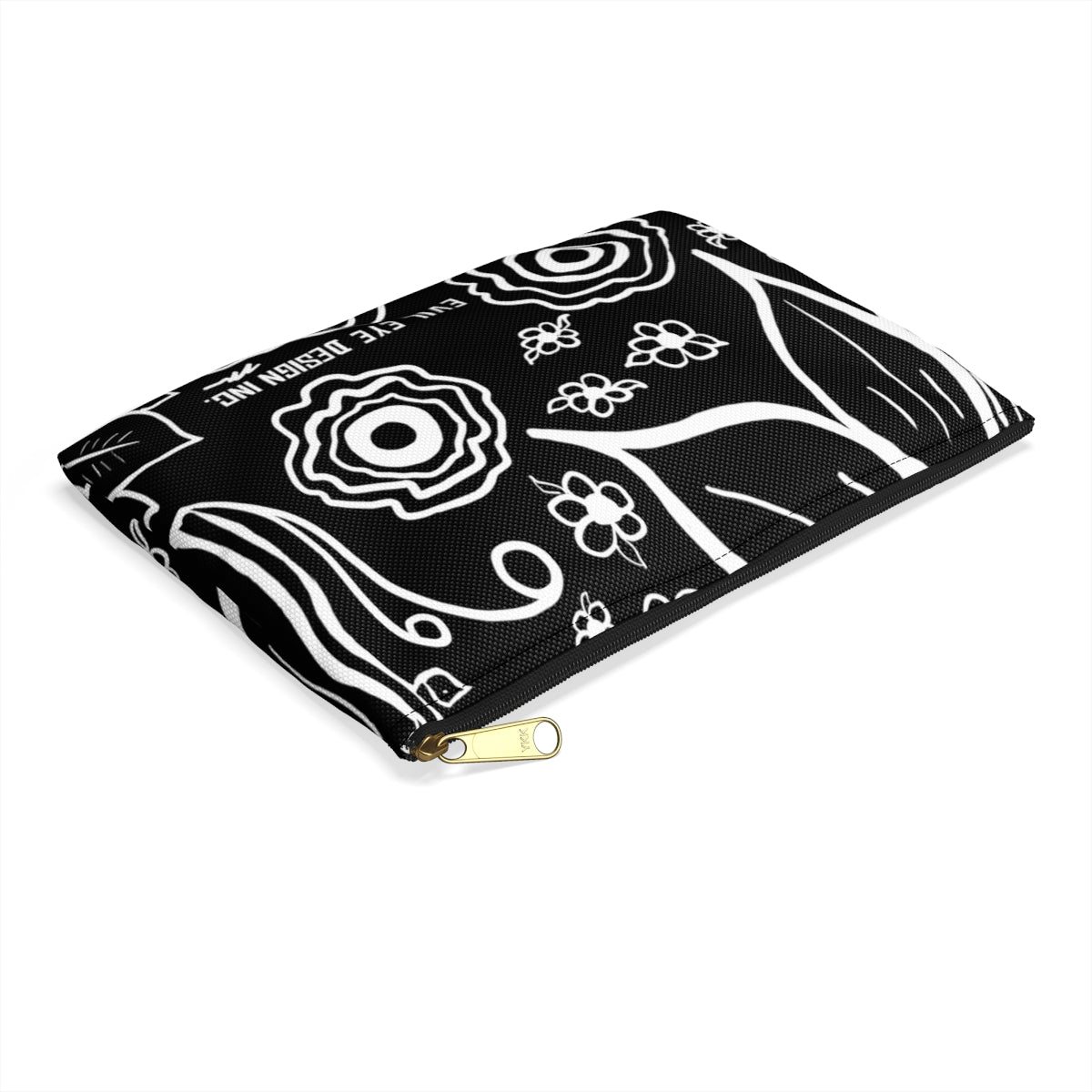 Black & White Floral Accessory Bag