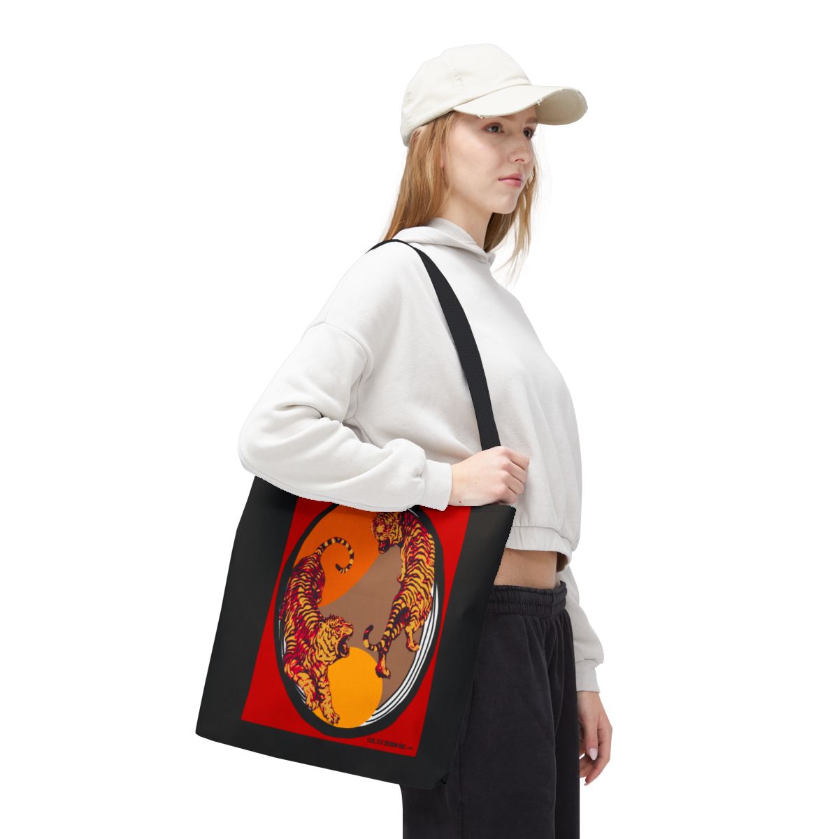 Tiger Oriental Theme 16x16 Tote Bag